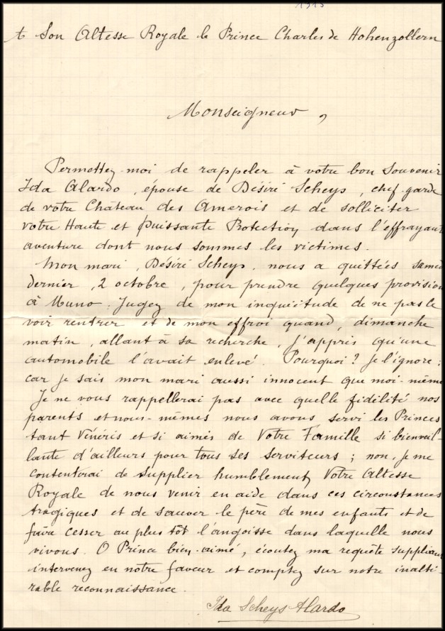 site 043  lettre de ida alardo au prince en 1915