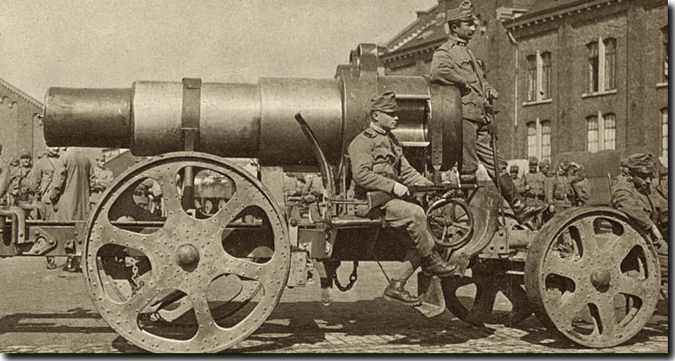 site so be 1914 Sept à bruxelles bataillon n°8 div 1 autrichien ,mortier 305 mm
