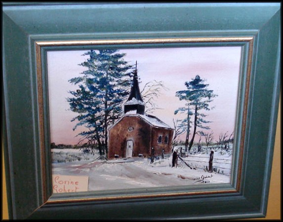 site oeuvre de Corine Gobert, la chapelle en hiver