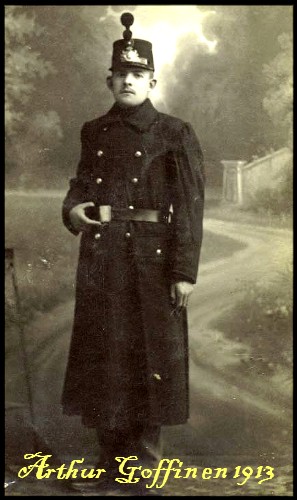site Goffin Arthur en soldat photographié en 1913