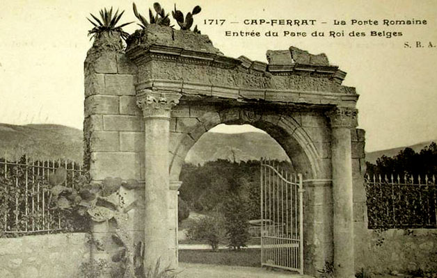 ws cap ferrat porte romaine 1904 entrée parc du roi léopold
