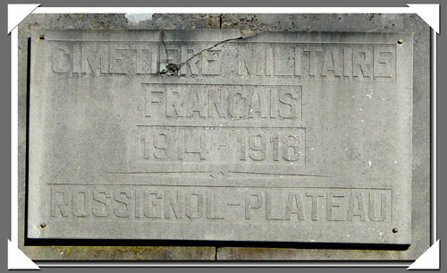 site cimetière militaire français à Rossignol  le plateau