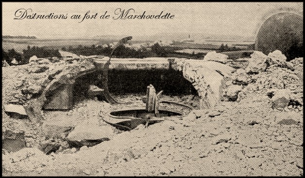 site 1914 août fort de Marchovelette détruit