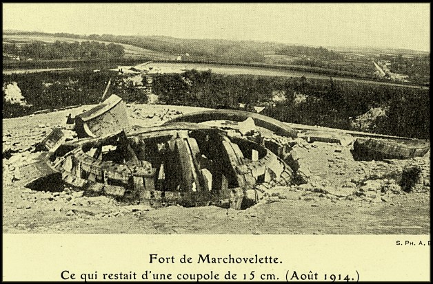 site fort de marchovelette en aout 1914
