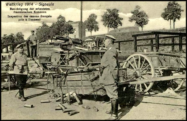 site  signeulx 1914  inspection allemande de canons français