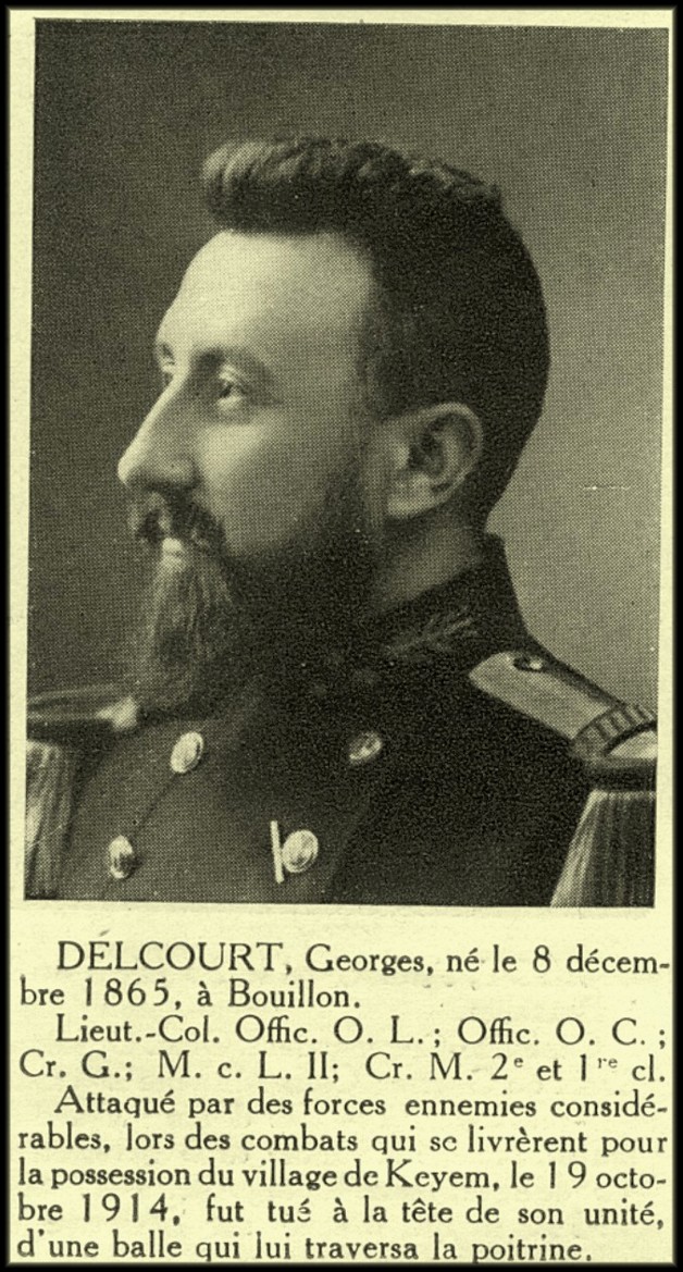 site LT-COL DELCOURT Georges de BOUILLON Keyem 19 oct 1914 13è lig