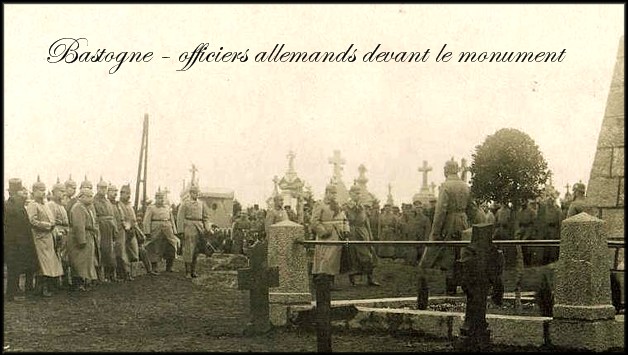 site  bastogne 1916 officiers allemands devant le monument