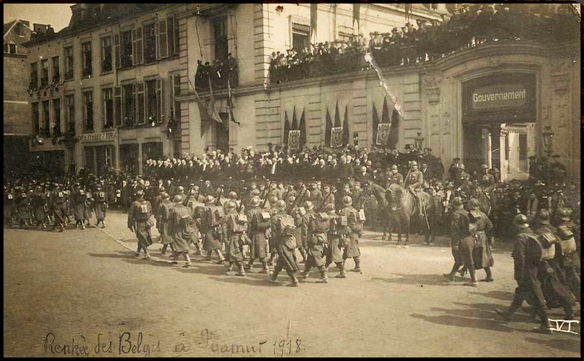 site so be rentrée des belges namur 1918