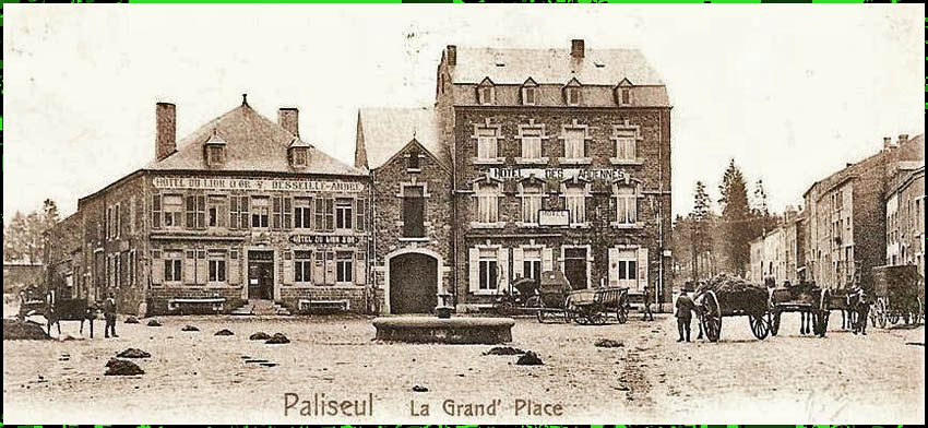 site so be paliseul 1905 grand place et hotels attelages