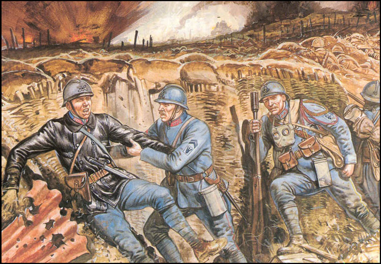 site so fr soldats français dans les tranchées peinture color tttb
