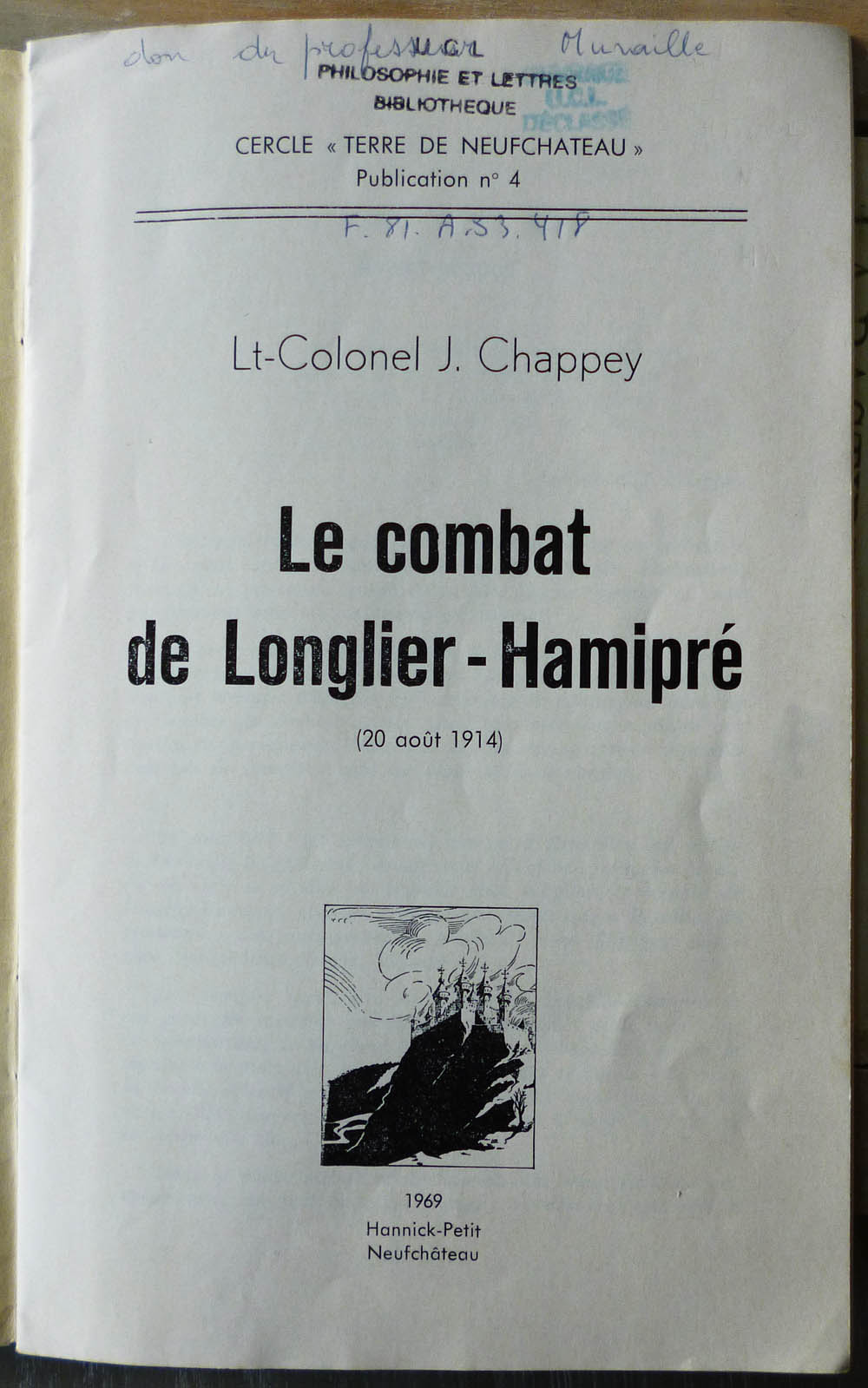 site me be le combat de Longlier-Hamipré de Chappey