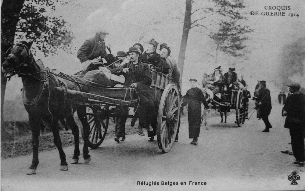 refugiés belges en france 1914