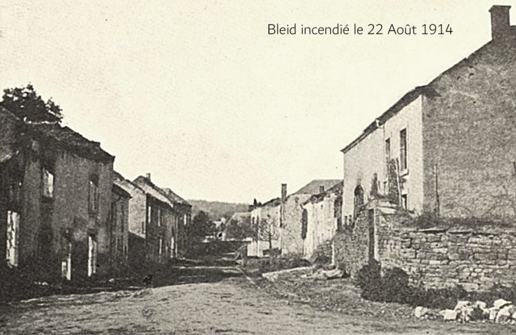 asu village de Bleid brûlé le 22 août 14