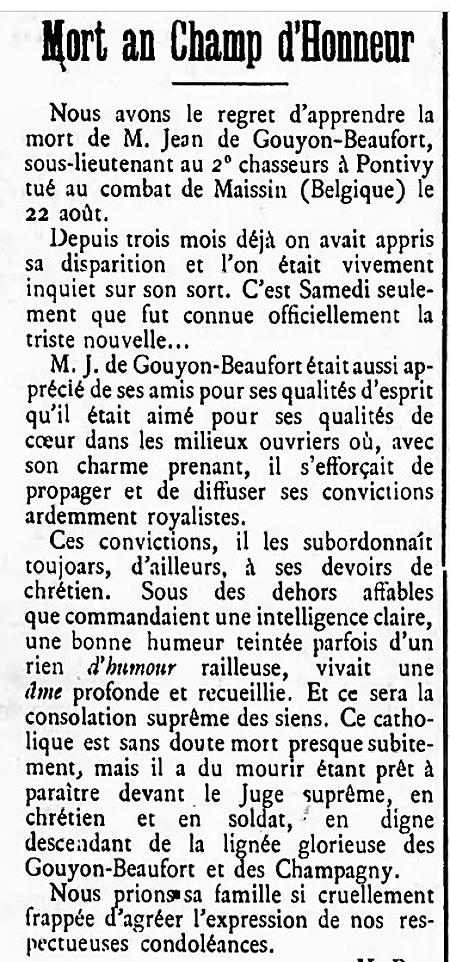 len article gouyon beaufort la resistance