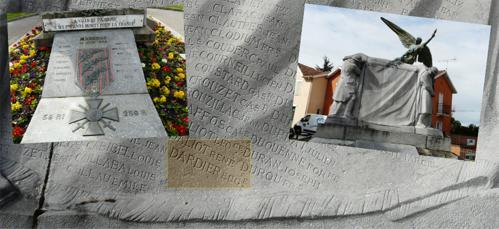 monument pamiers ariège dardier plaque