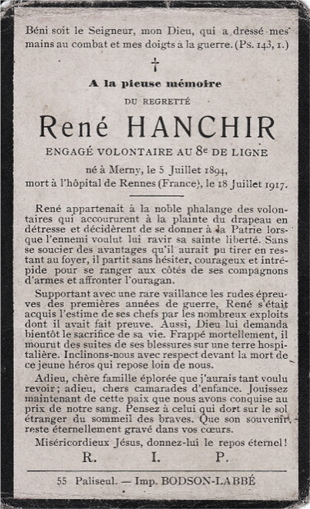 len avis mortuaire rené hanchir