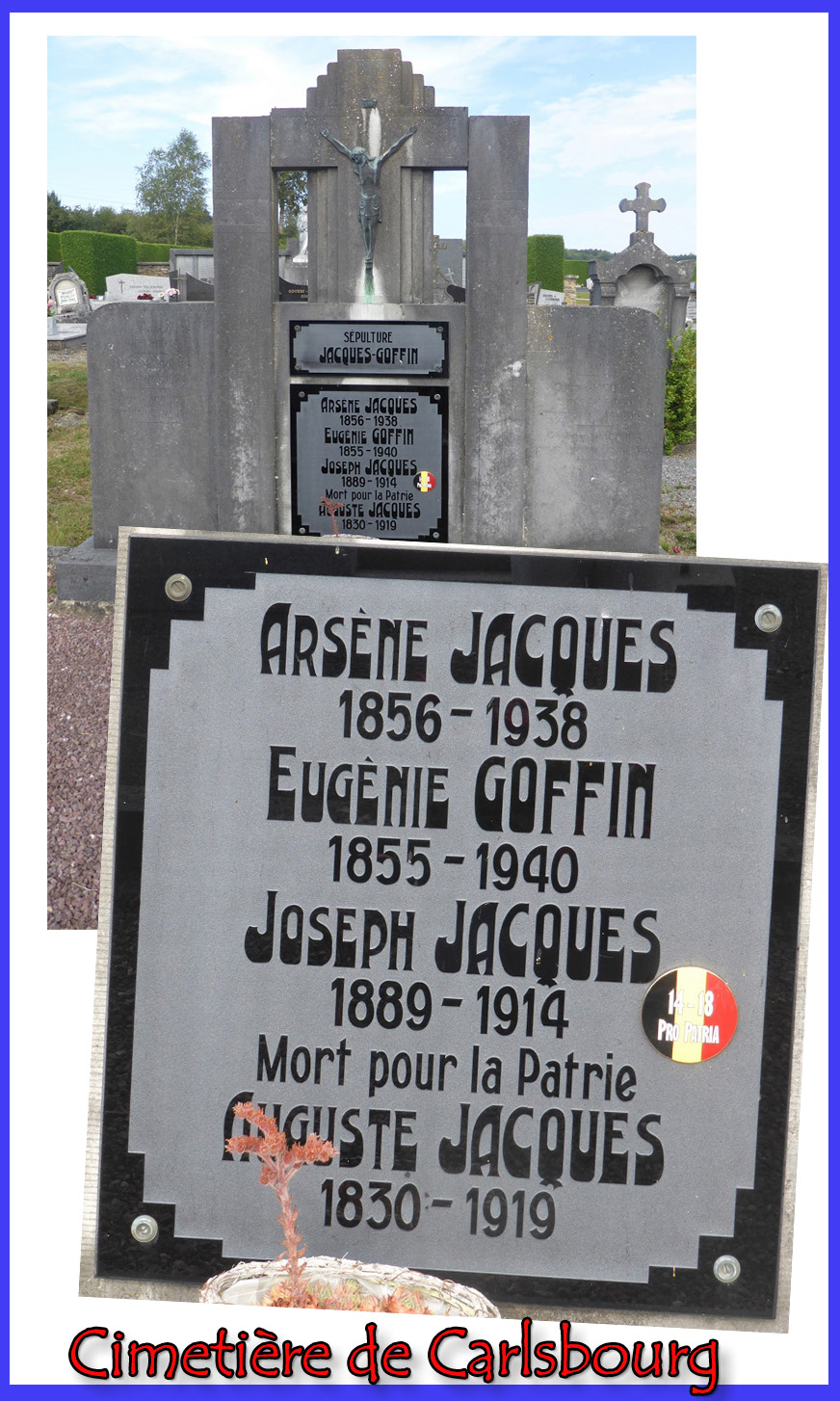 len sepulture famille Jacques Goffin